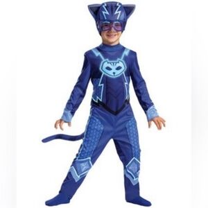 NWT PJ Masks Catboy Classic Halloween Costume Jumpsuit with Headpiece 3-4T New